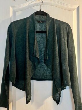 G by Giuliana Dark Teal Draped Open-Front Cardigan